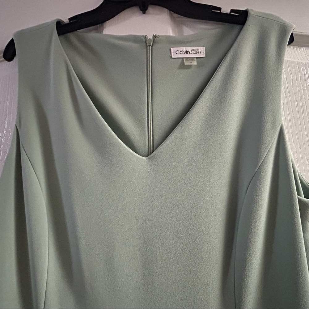 Calvin Klein Light Green Sleeveless Dress